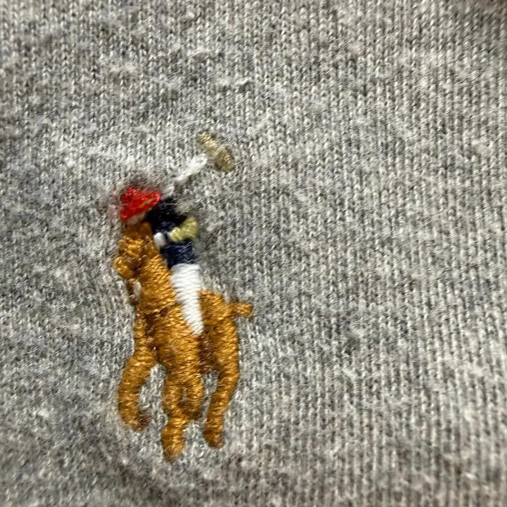 POLO RALPH LAUREN Boys SZ S Gray Quarter Zip Turtle Neck Preppy Luxury CabinCore